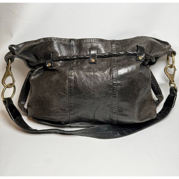 Vintage Cornelian Taurus Daisuke Iwanaga Leather Shoulder Bag w/Bronze Hdw $1800 - Picture 2 of 12